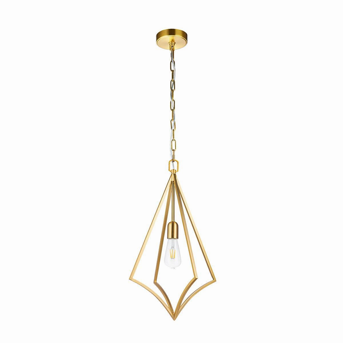 Feiss Nico 1 Light Medium Brass Ceiling Pendant