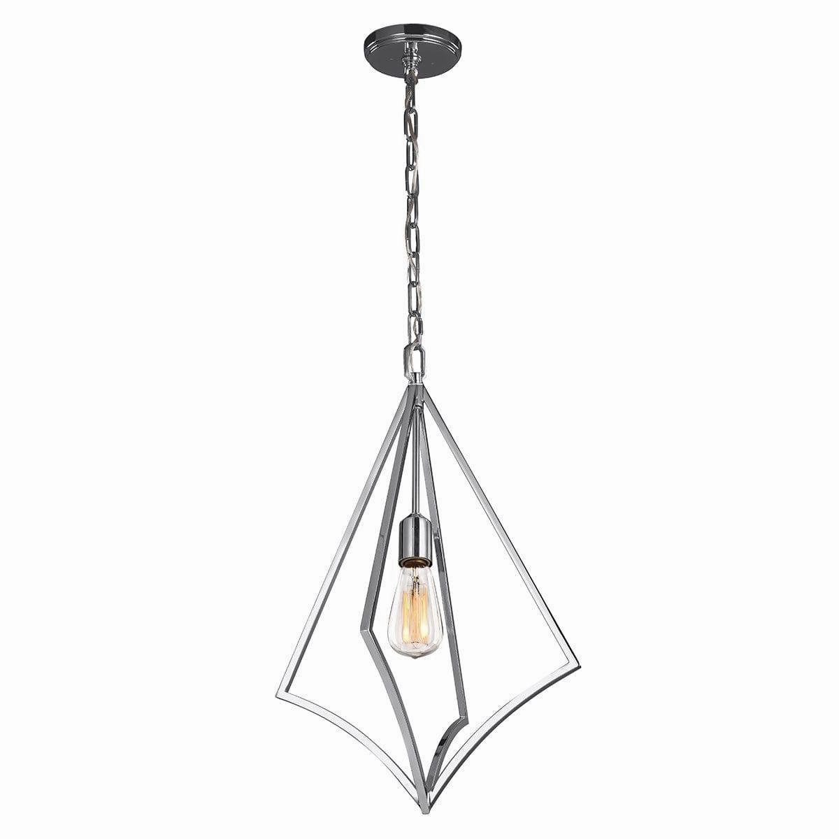 Feiss Nico 1 Light Medium Polished Chrome Pendant Light minimalist ceiling light