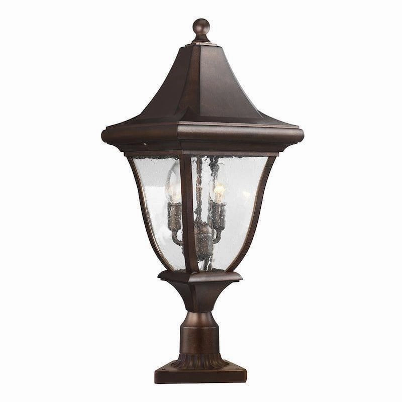 Feiss Oakmont 3 Light Bronze Outdoor Post Light outdoor wall lamp