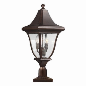 Feiss Oakmont 3 Light Bronze Outdoor Post Light outdoor wall lamp