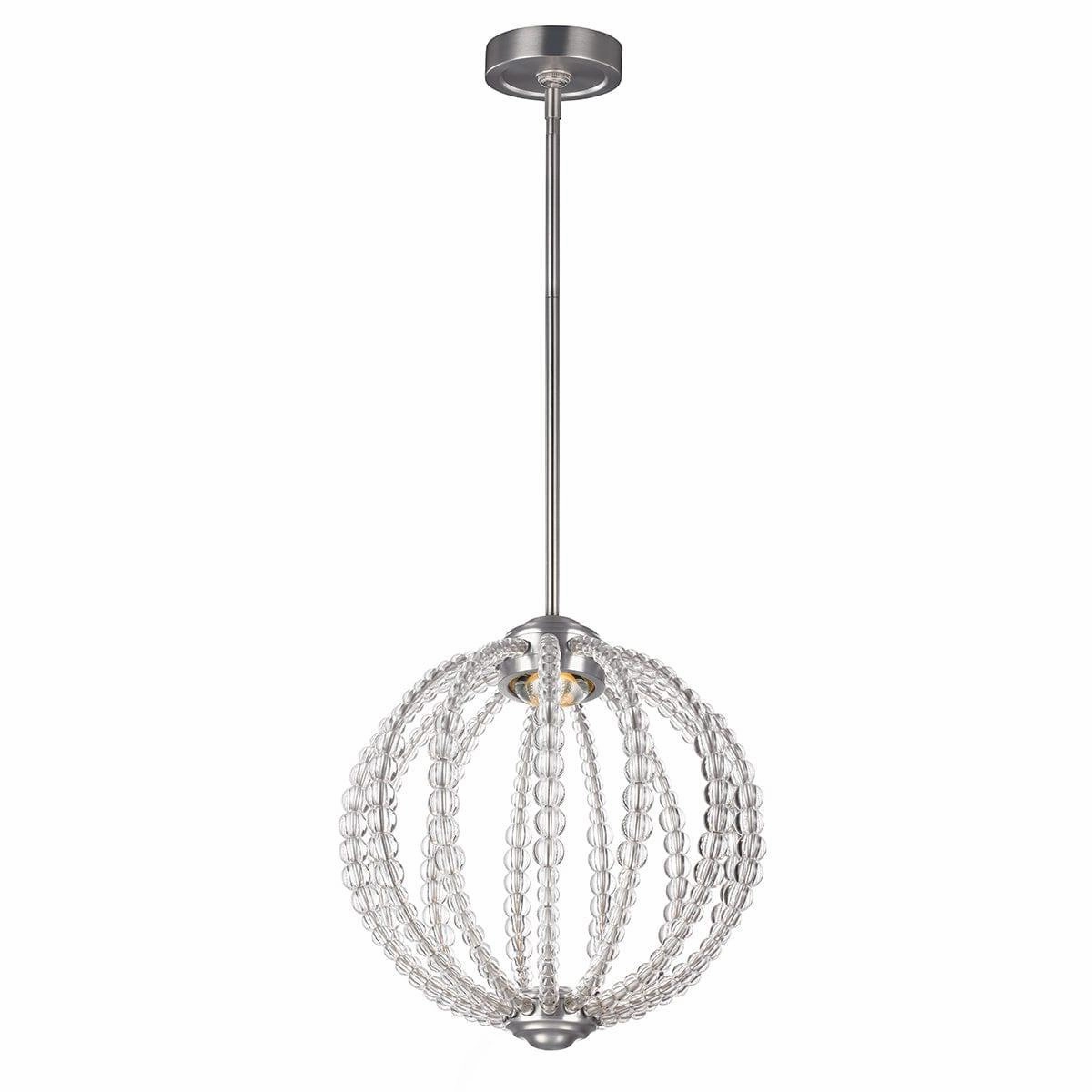 Feiss Oberlin Small LED Satin Nickel Ceiling Pendant minimalist ceiling light