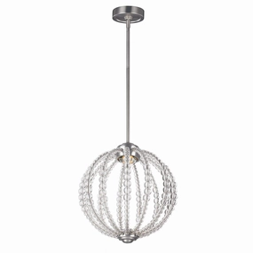 Feiss Oberlin Small LED Satin Nickel Ceiling Pendant minimalist ceiling light