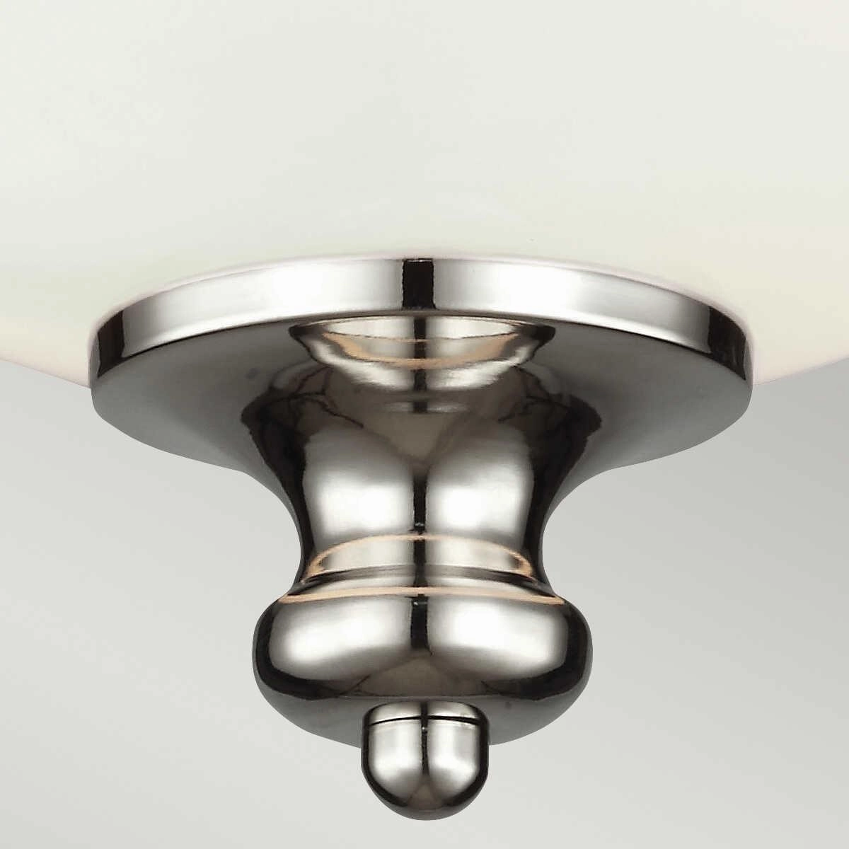 Feiss Parkman Nickel Art Deco Flush Ceiling Light