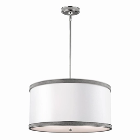 Feiss Pave 3 Light Polished Nickel Pendant Ceiling Light minimalist ceiling light