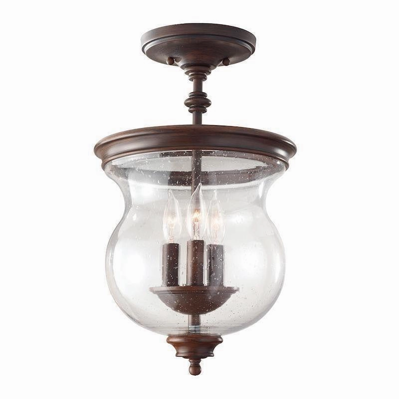 Feiss Pickering Bronze Semi-Flush/Duo-Mount Ceiling Light simple ceiling design light