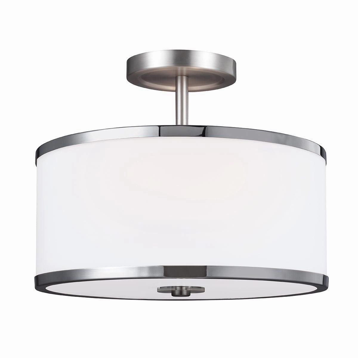 Feiss Prospect Park 2 Light Semi-Flush Chrome Ceiling Light minimalist ceiling light