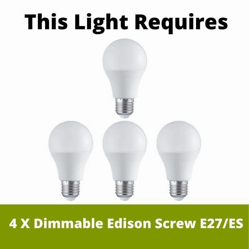 Feiss Prospect Park 4 Light Chrome Uplight Pendant