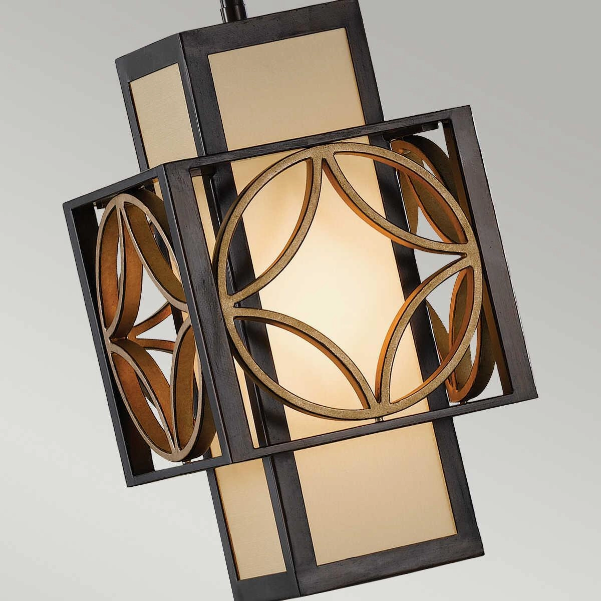 Feiss Remy Bronze And Gold Small Ceiling Pendant Light