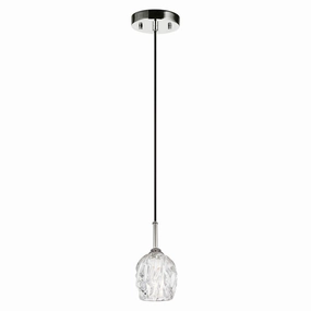 Feiss Rubin 1 Light Mini Pendant Polished Nickel Ceiling Light minimalist ceiling light
