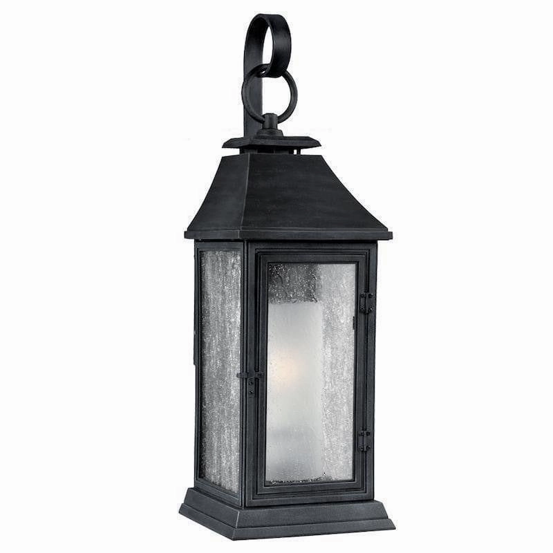 Feiss Shepherd Medium Weathered Zinc Outdoor Wall Light outdoor wall lamp