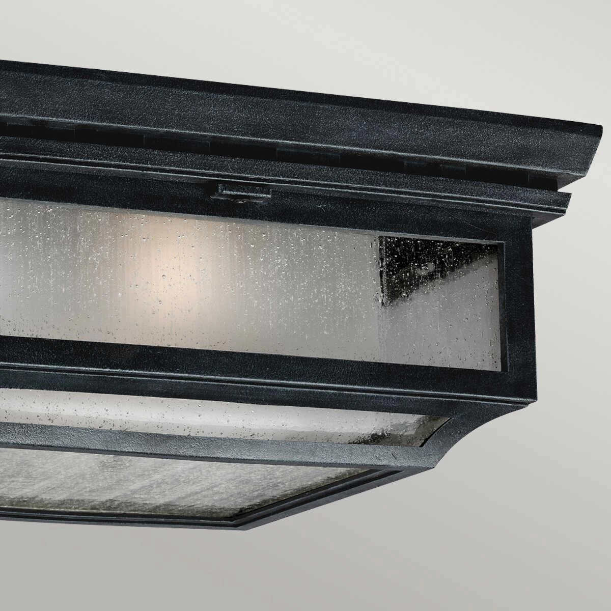 Feiss Shepherd Outdoor Weathered Zinc Flush Light