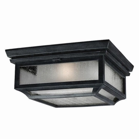 Feiss Shepherd Outdoor Weathered Zinc Flush Light outdoor wall lamp
