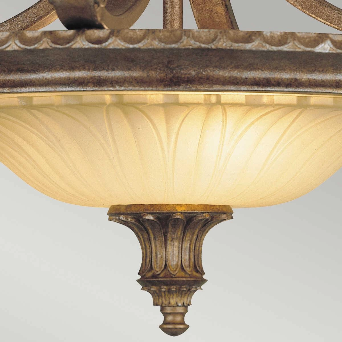 Feiss Stirling Castle Bronze Ceiling Semi Flush
