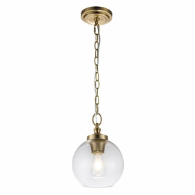 Feiss Tabby 1 Light Mini Pendant - Clear Glass Shade modern ceiling lamp