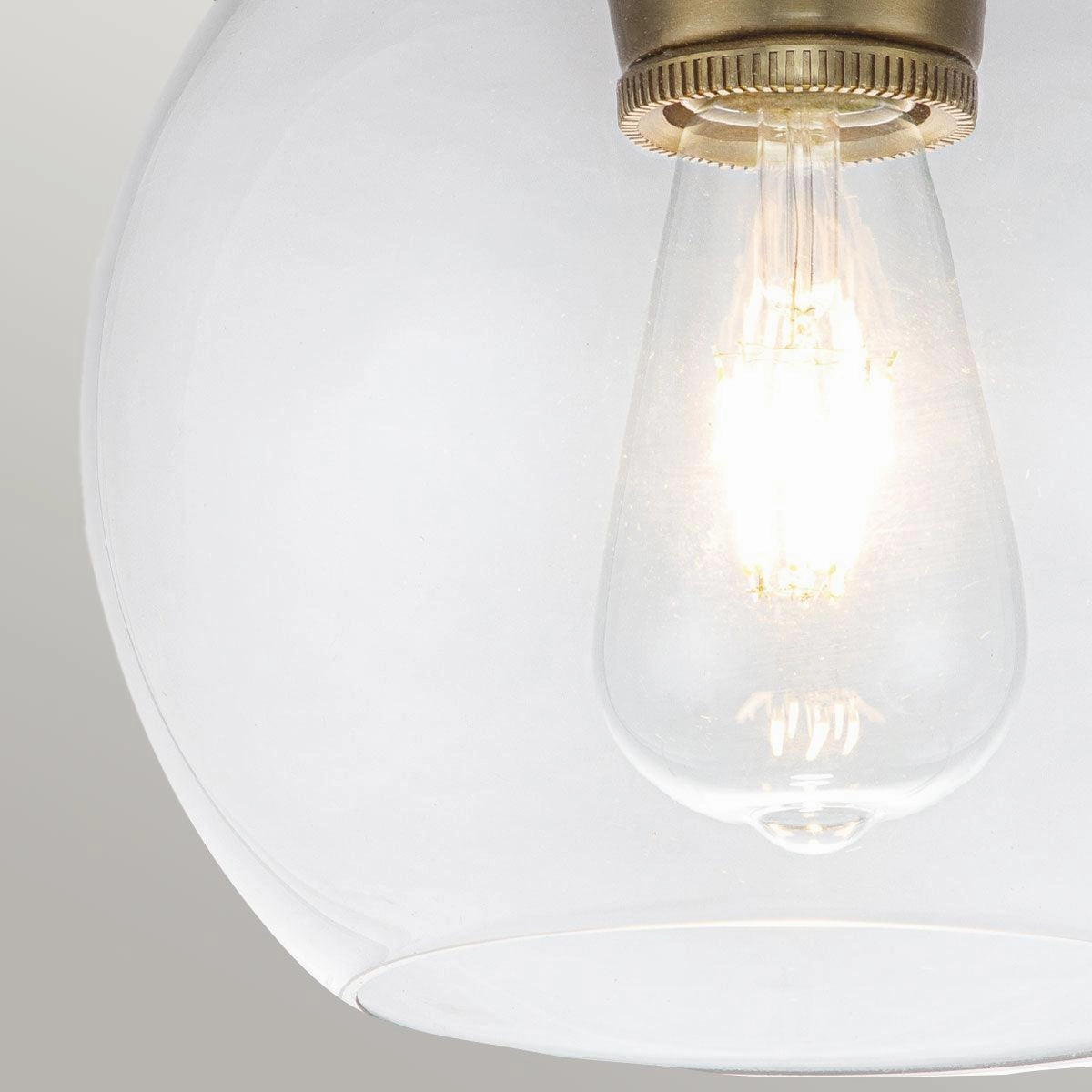 Feiss Tabby 1 Light Mini Pendant - Clear Glass Shade