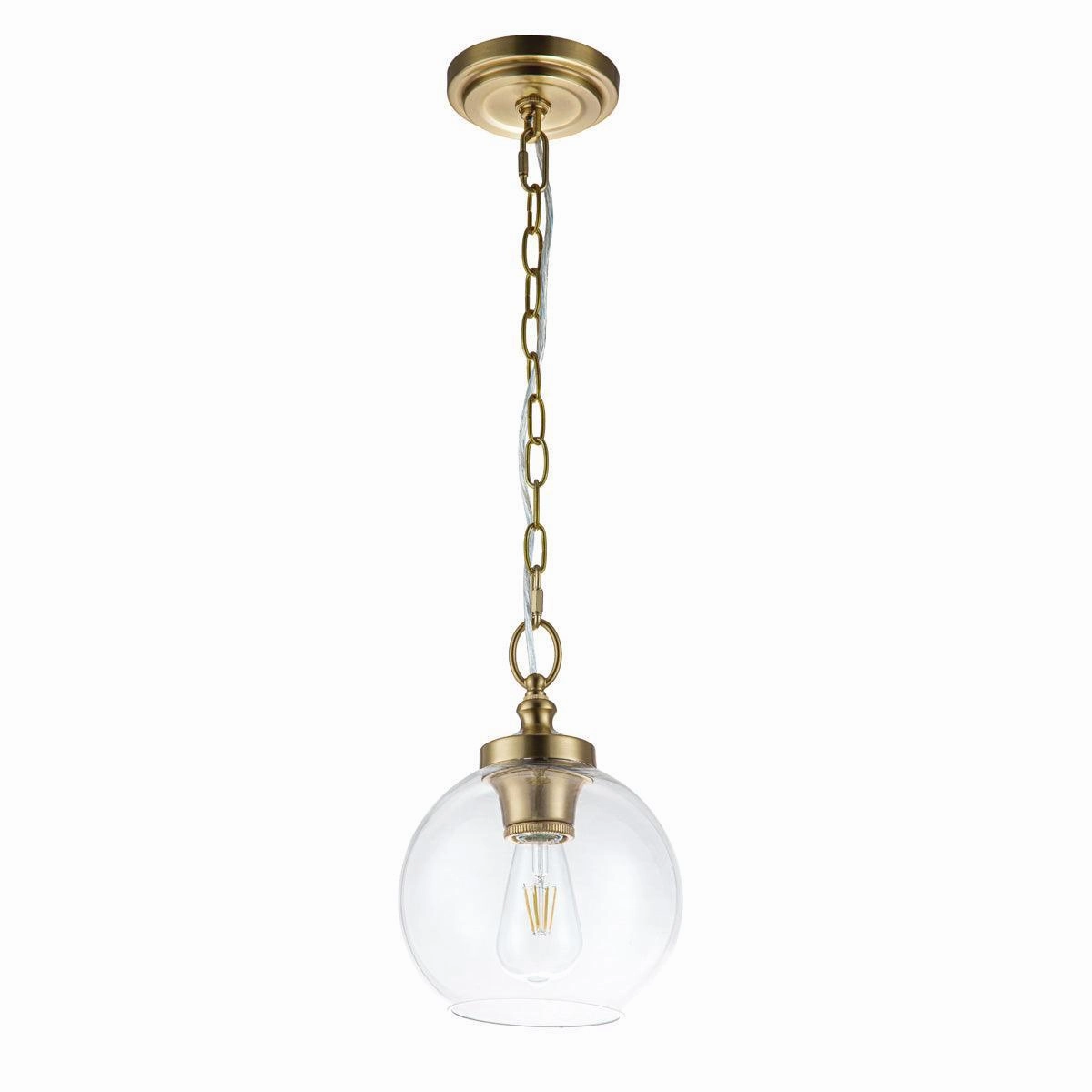 Feiss Tabby 1 Light Mini Pendant - Clear Glass Shade