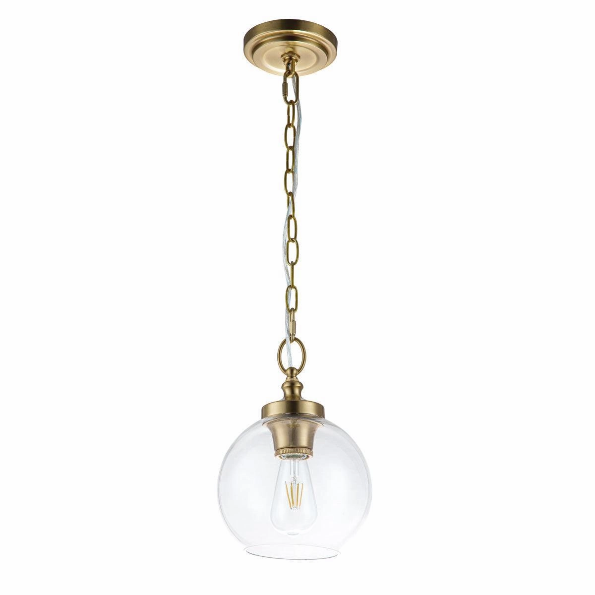 Feiss Tabby 1 Light Mini Pendant - Clear Glass Shade