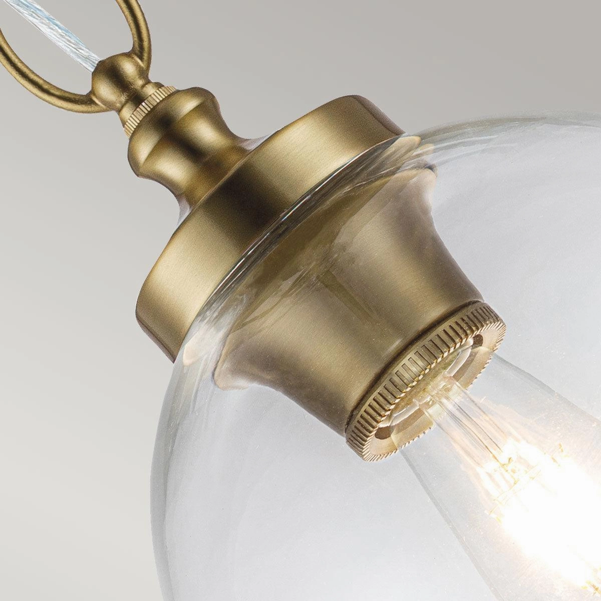Feiss Tabby 1 Light Mini Pendant - Clear Glass Shade