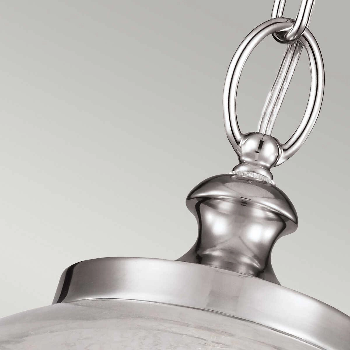 Feiss Tabby Brushed Steel Pendant Ceiling Light