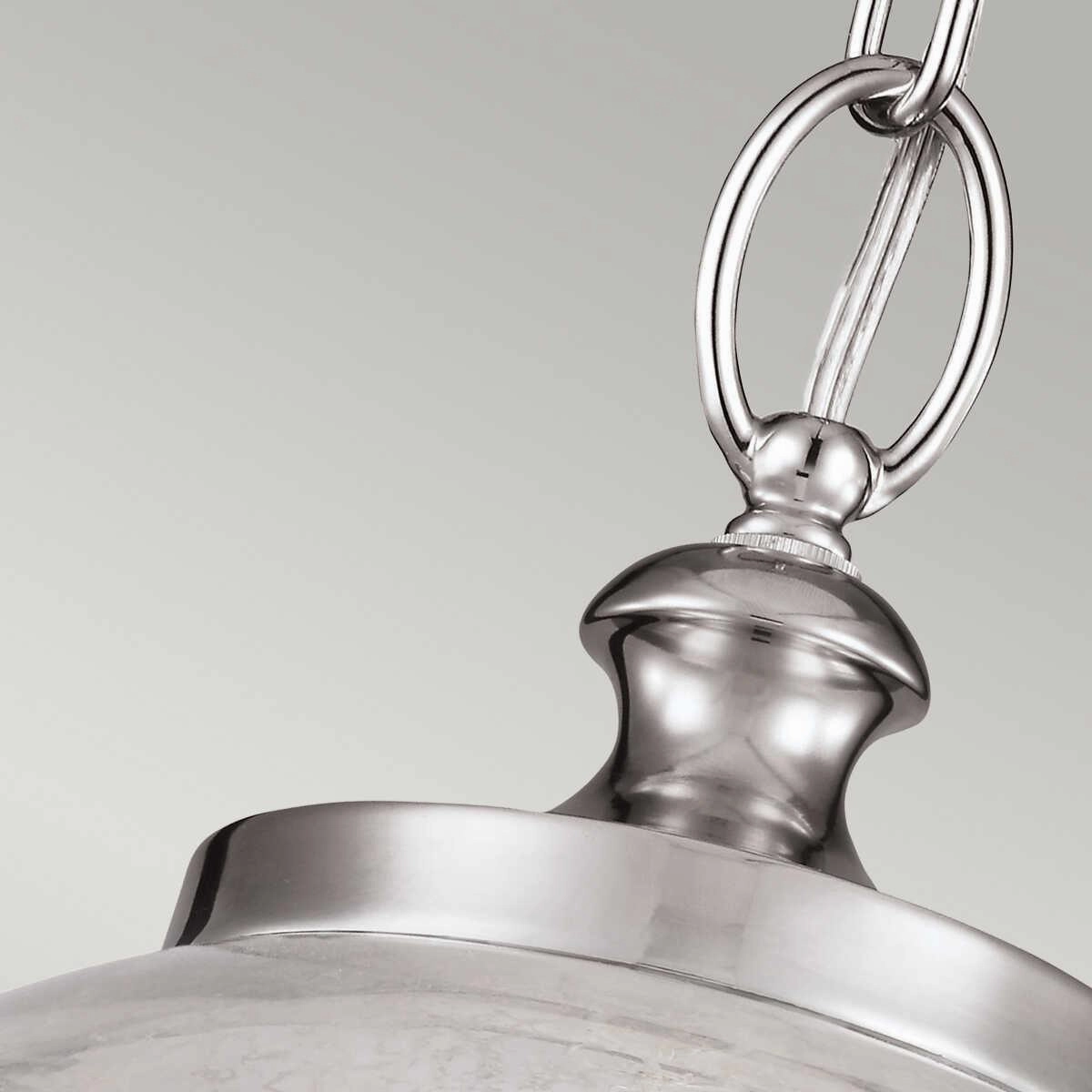 Feiss Tabby Brushed Steel Pendant Ceiling Light