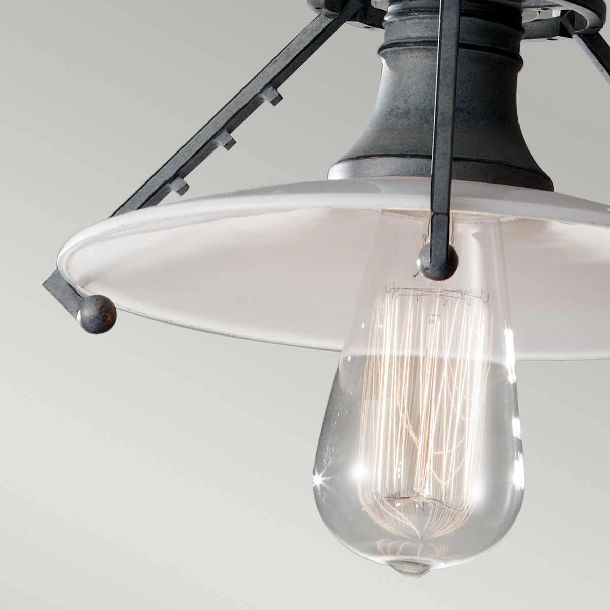 Feiss Urban Renewal 1 Light Zinc Ceiling Pendant