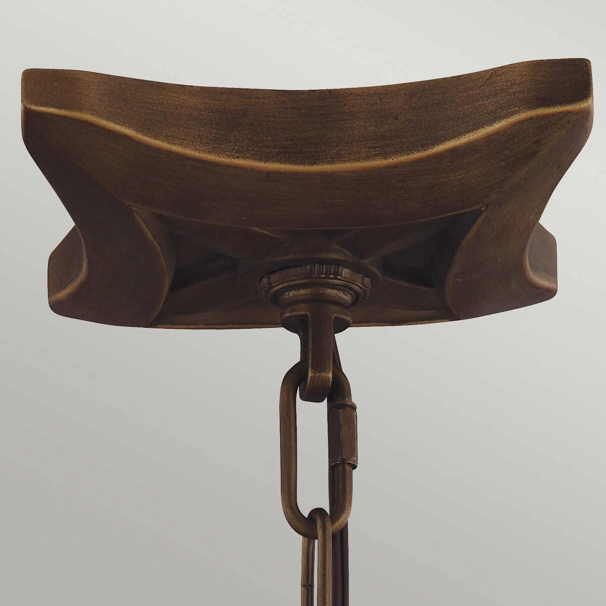 Feiss Yarmouth 3 Light Painted Aged Brass Ceiling Pendant