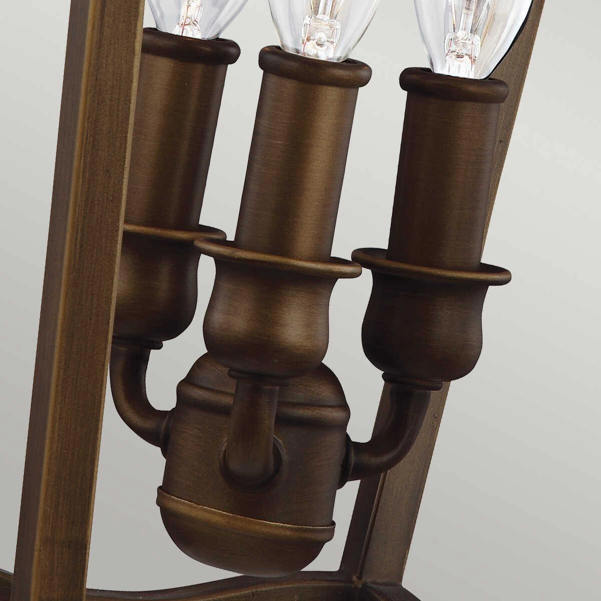 Feiss Yarmouth 3 Light Painted Aged Brass Ceiling Pendant