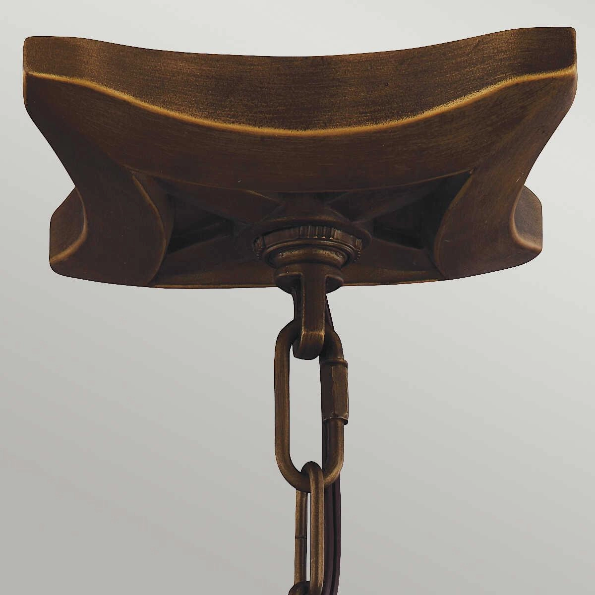Feiss Yarmouth 4 Light Painted Aged Brass Ceiling Pendant