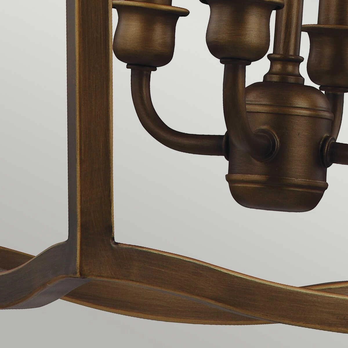 Feiss Yarmouth 4 Light Painted Aged Brass Ceiling Pendant
