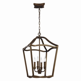 Feiss Yarmouth 4 Light Painted Aged Brass Ceiling Pendant minimalist ceiling light