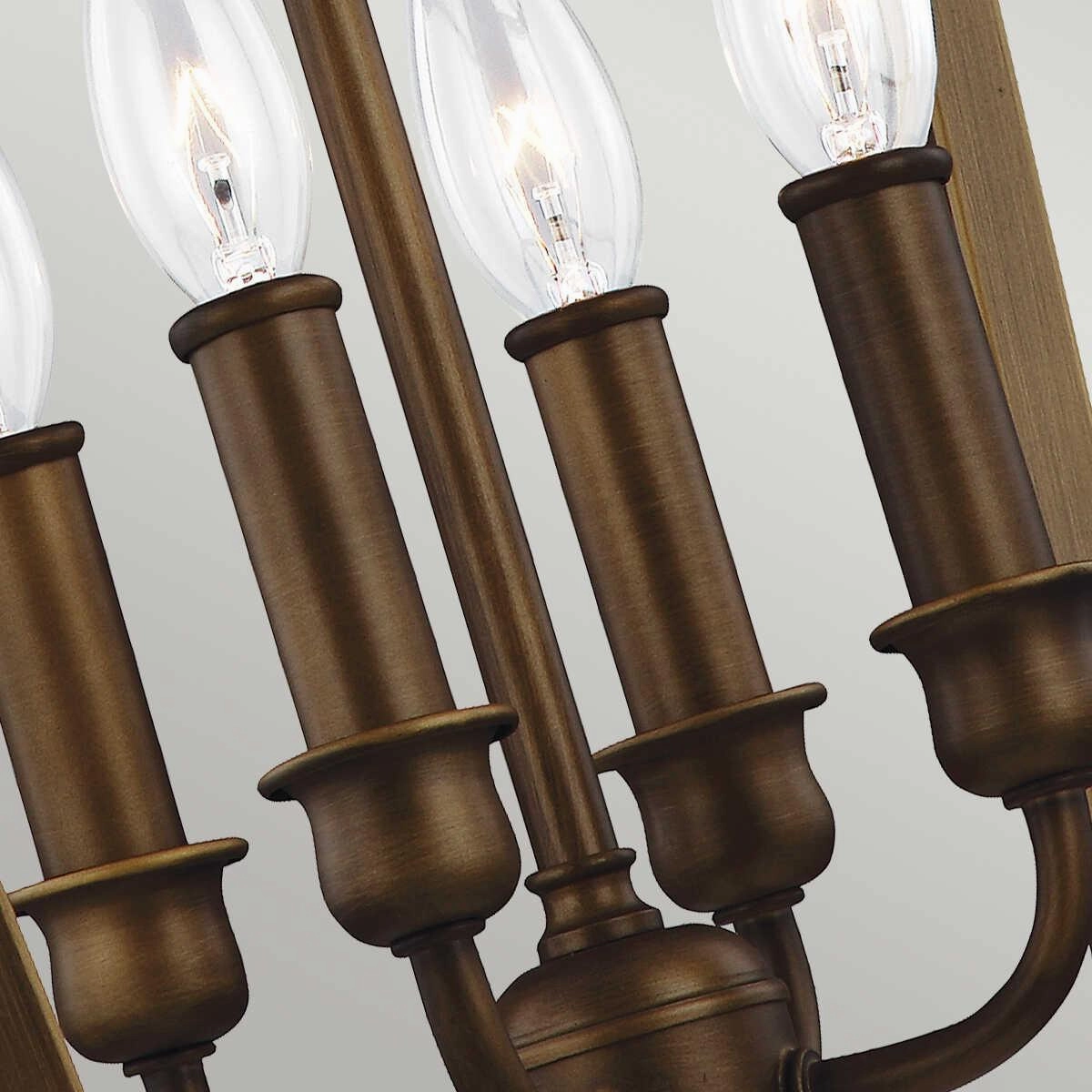 Feiss Yarmouth 4 Light Painted Aged Brass Ceiling Pendant