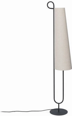 Ferm Living Ancora Floor Lamp, Black/Natural garden LED light