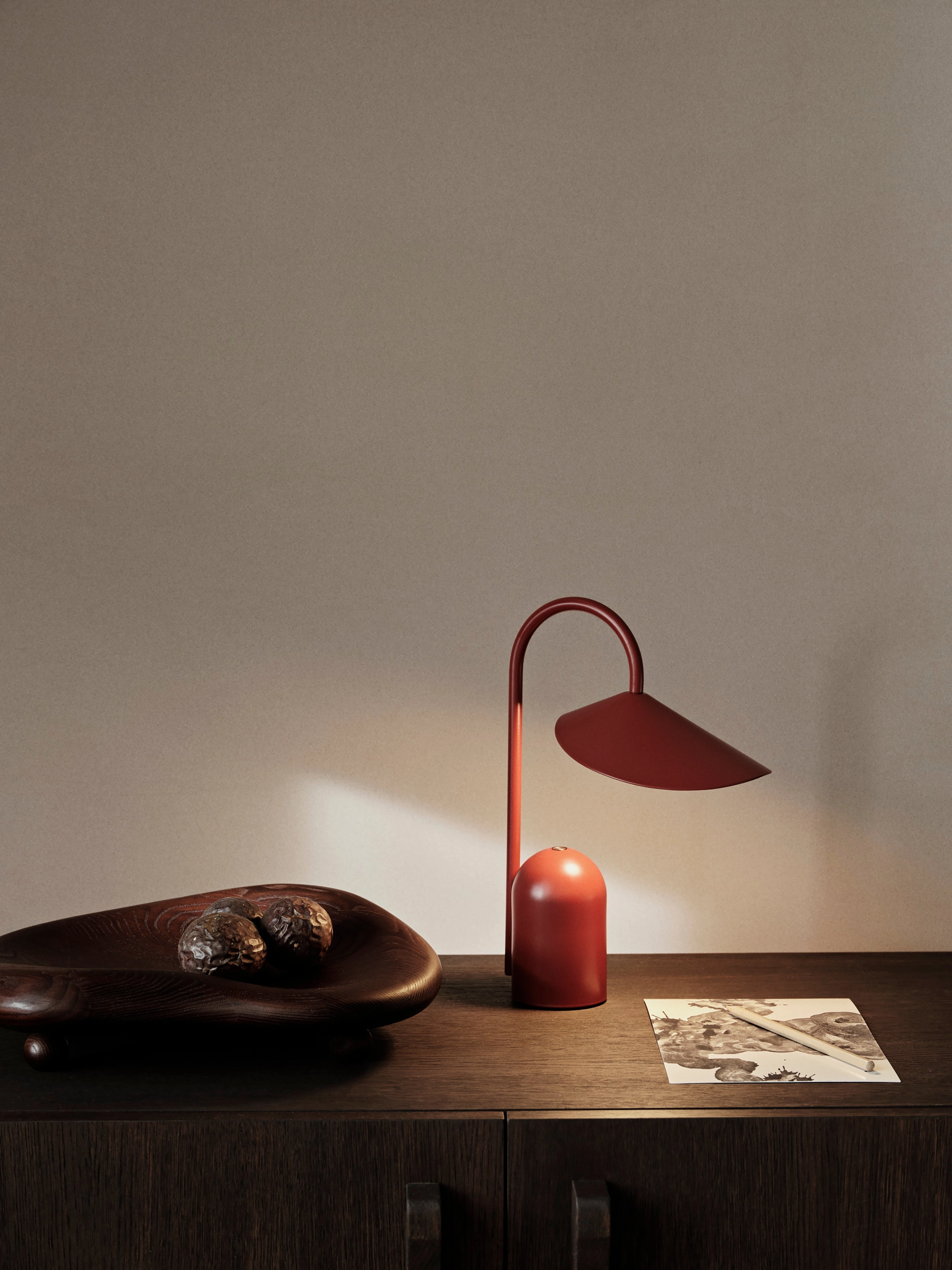 Ferm Living Arum Portable Lamp Oxide Red