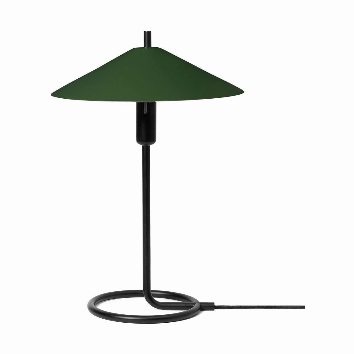 Ferm Living Filo Table Lamp, Black/Mrk Olive