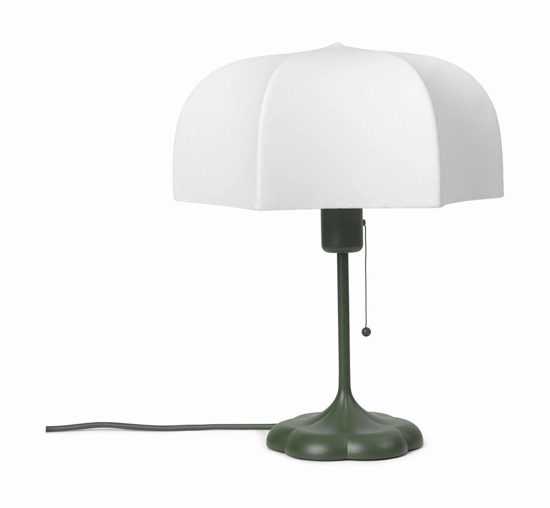 Ferm Living Poem Table Lamp, White/Grass Green designer outdoor lamp