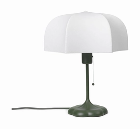 Ferm Living Poem Table Lamp, White/Grass Green designer outdoor lamp