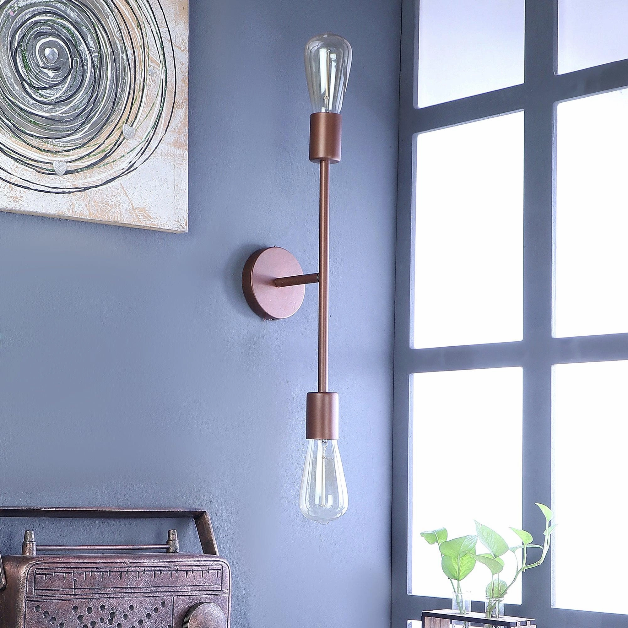 Filo Copper Metal Wall Light by SS Lightings vintage desk lamp
