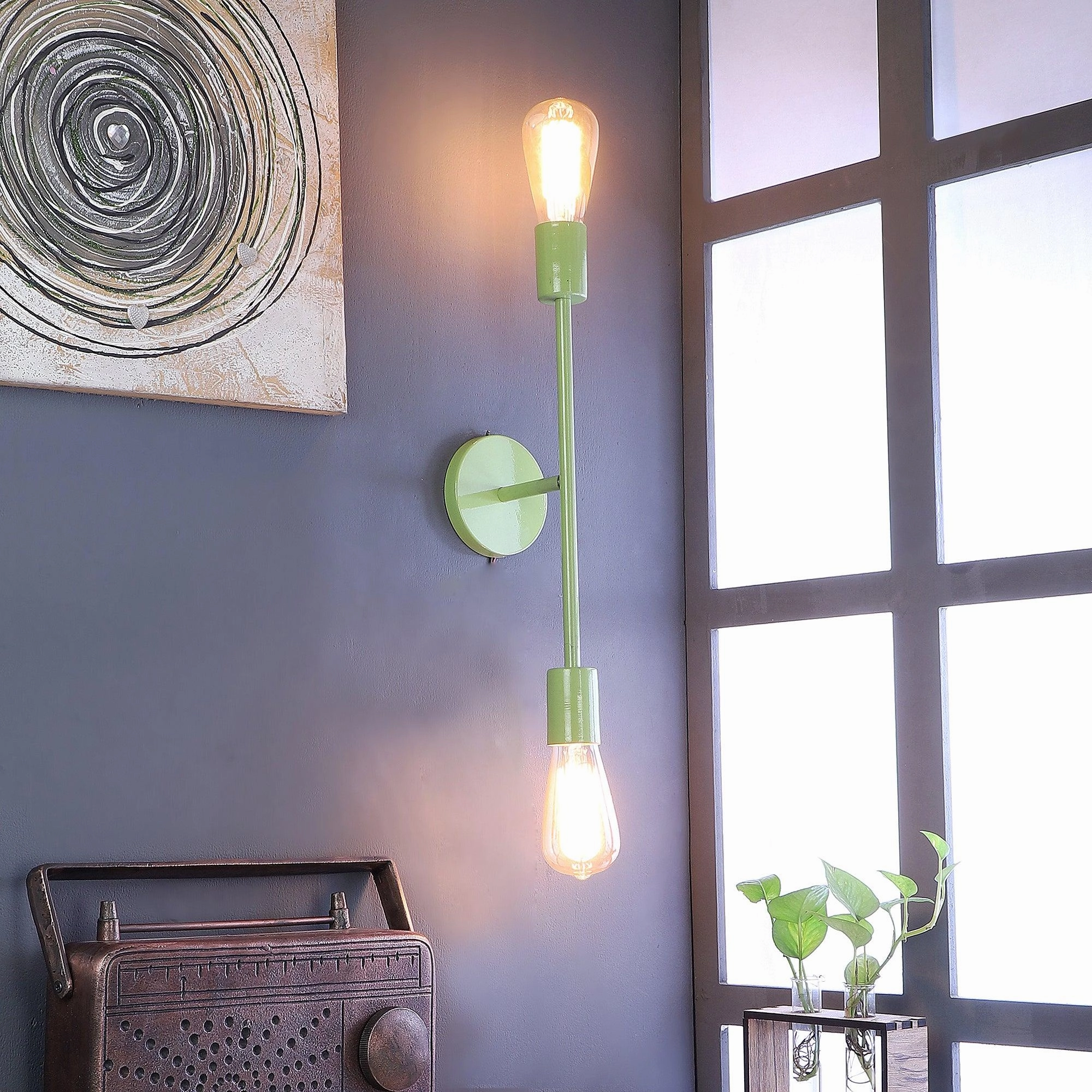 Filo Green Metal Wall Light by SS Lightings