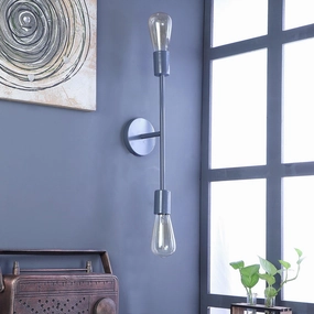 Filo Grey Metal Wall Light by SS Lightings vintage desk lamp