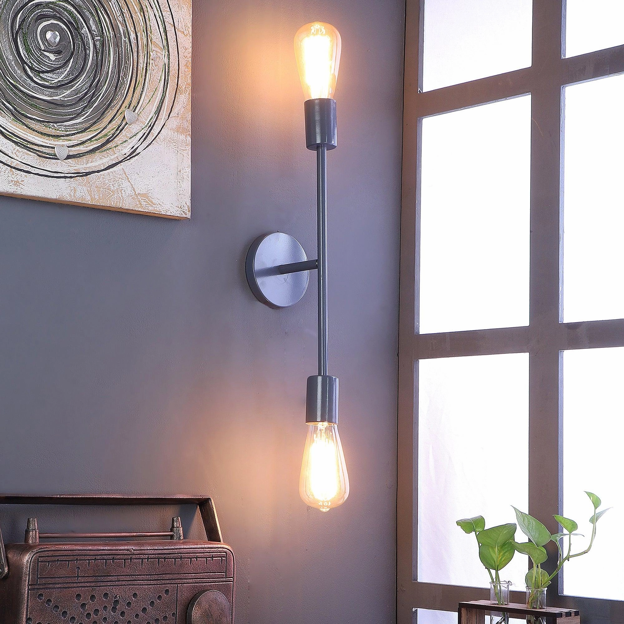 Filo Grey Metal Wall Light by SS Lightings