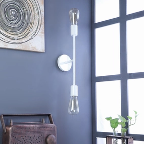 Filo White Metal Wall Light by SS Lightings vintage desk lamp