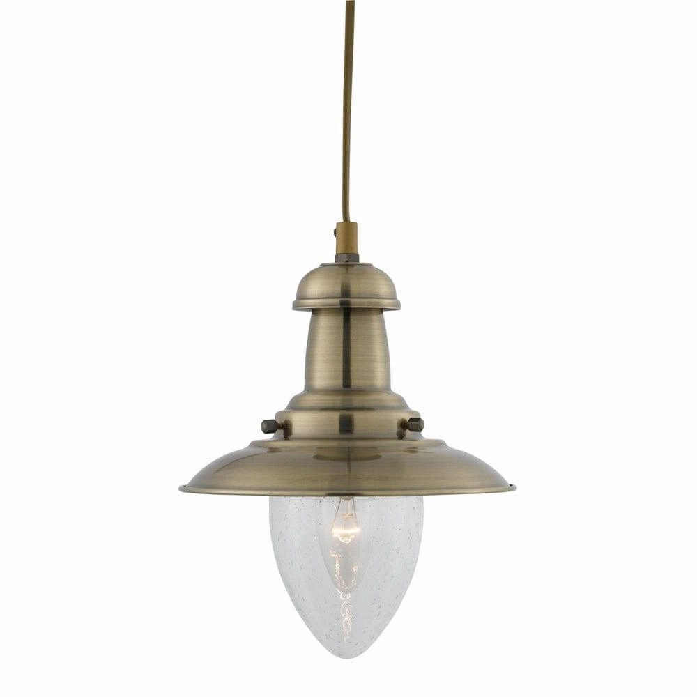 Fisherman Baby Antique Brass Lantern - Clear Glass modern ceiling lamp