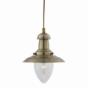 Fisherman Baby Antique Brass Lantern - Clear Glass modern ceiling lamp