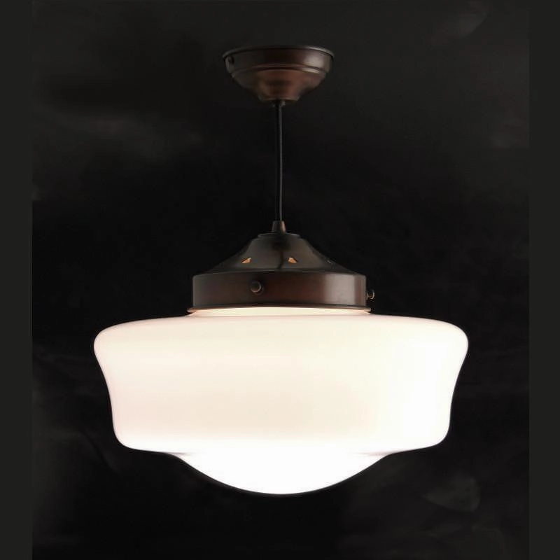 Flashed Opal Art Deco Ceiling Light SCHOOL47