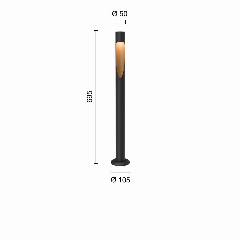 FLINDT GARDEN L LED-DA 27K BLK ANCH _ Louis Poulsen