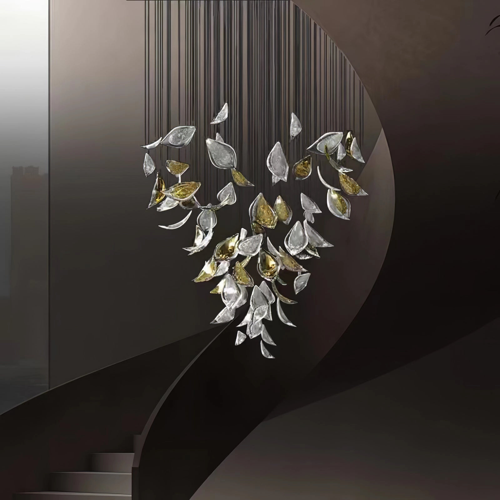 Floating Leaves Chandelier