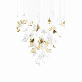 Floating Leaves Chandelier flowerpot LED lamp