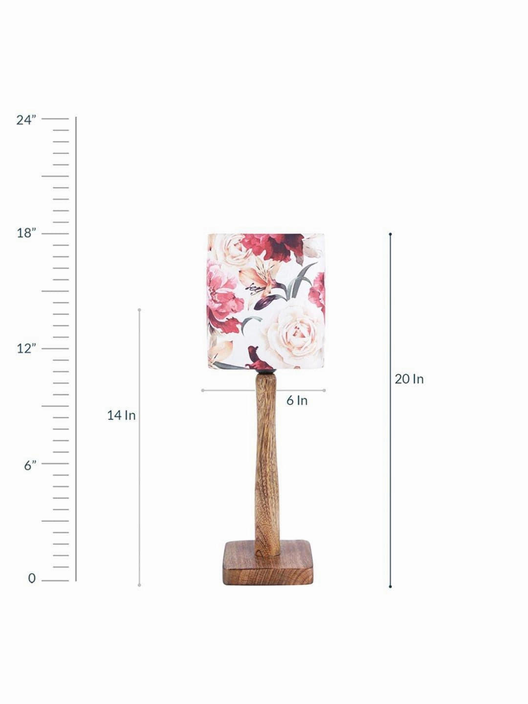 Floral Rose Wooden Lamp