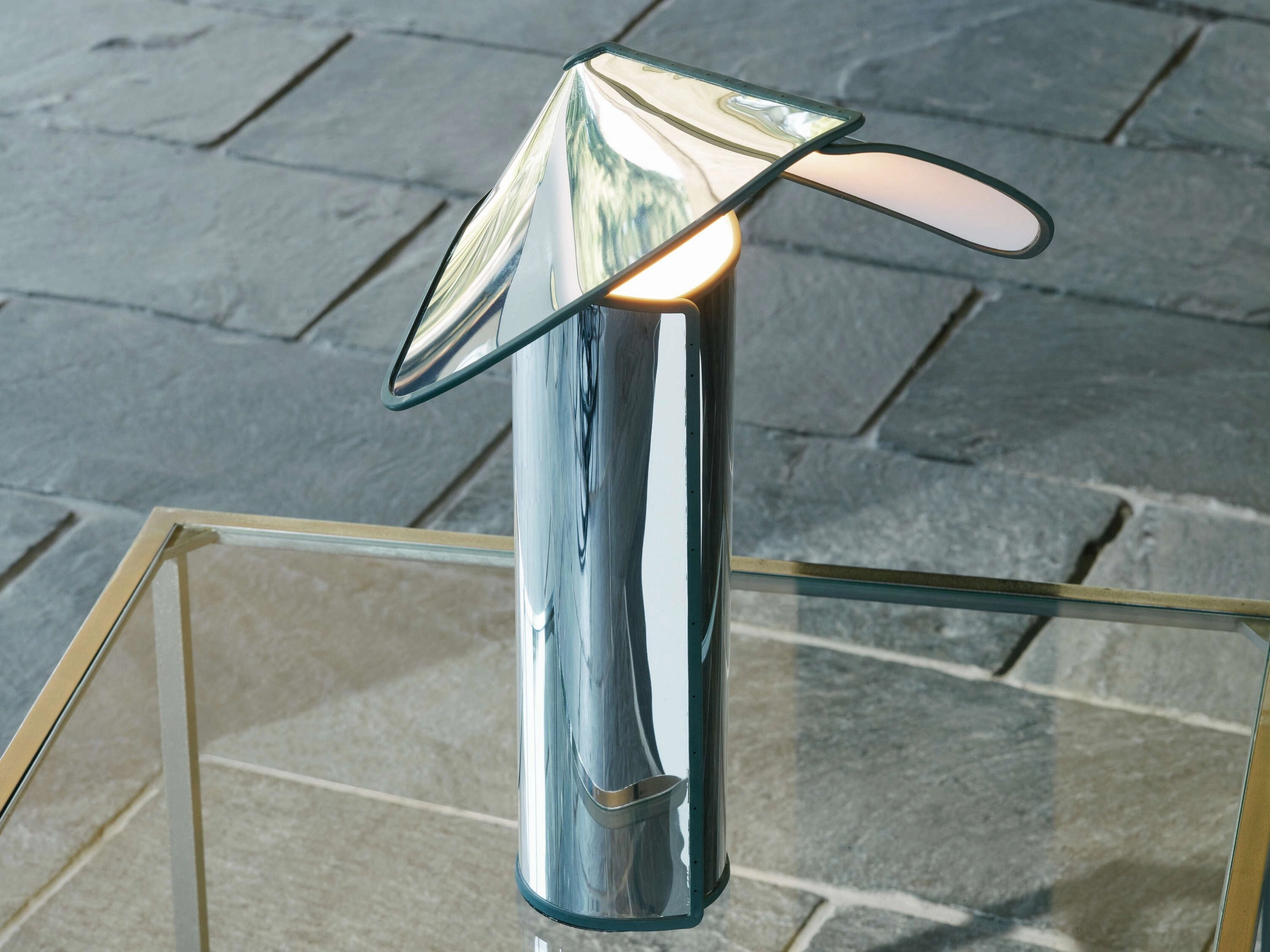 Flos Chiara Table Lamp, Dark Grey/Olive Green
