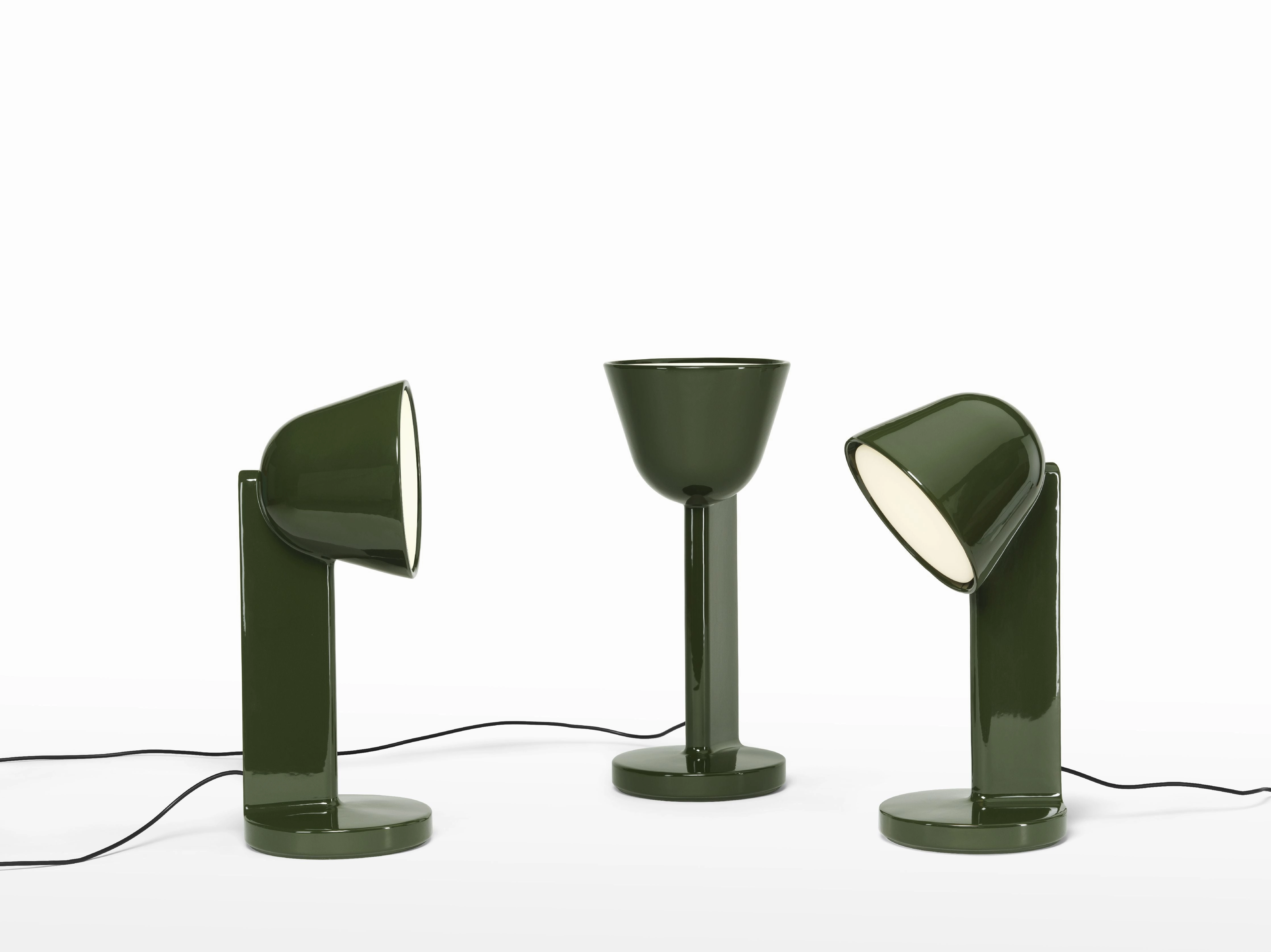 Flos Cramique Table Lamp Down, Moss Green